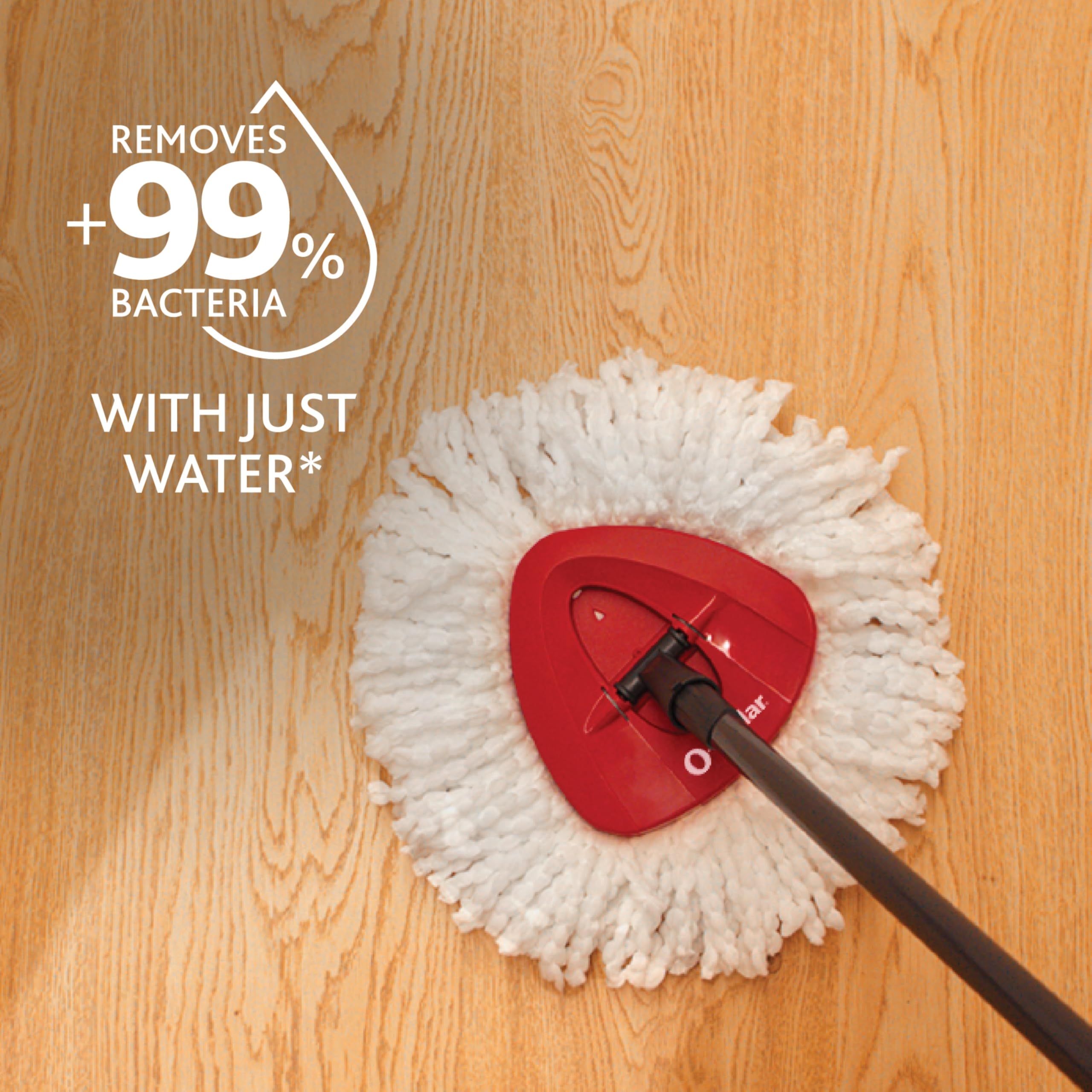 EasyWring Microfiber Spin Mop, Bucket Floor Cleaning System, Red, Gray, Standard